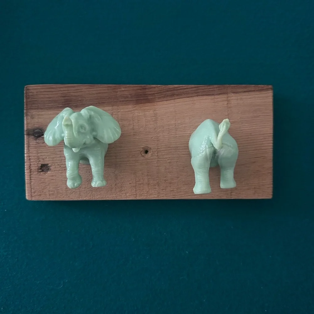 Handmade Toy Elephant Hooks